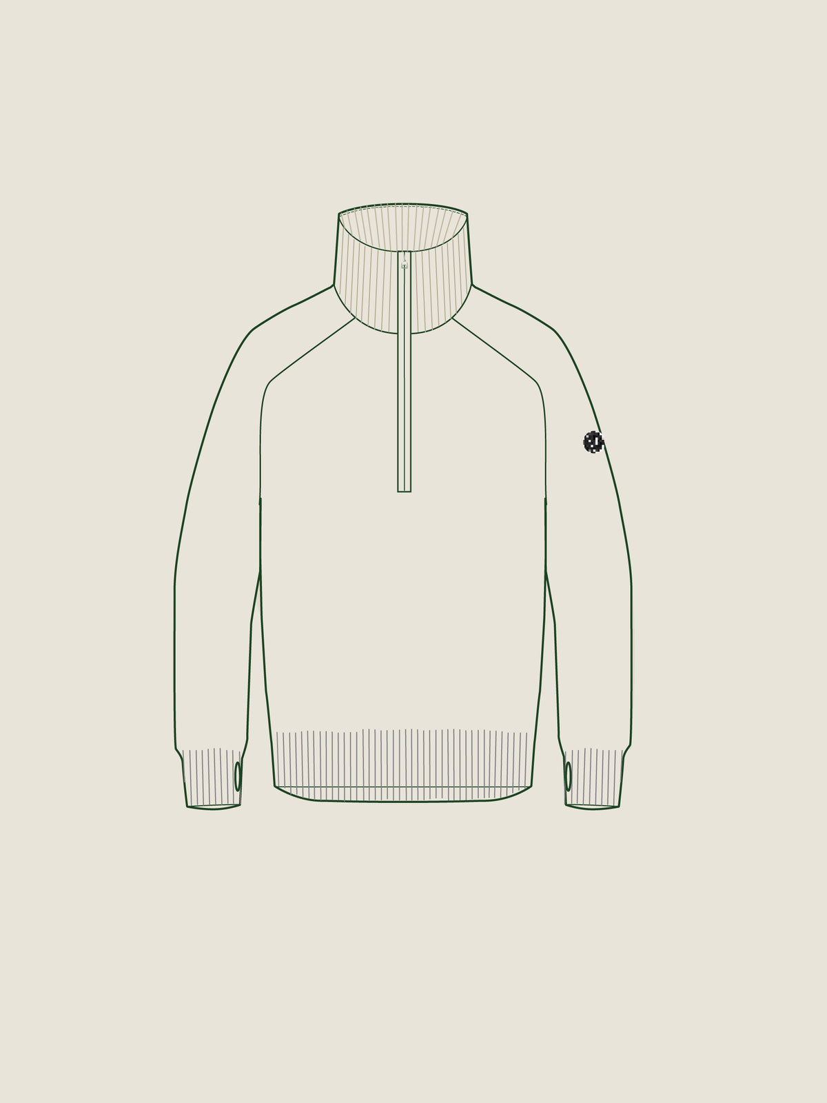 Unisex Niva zip-neck jumper