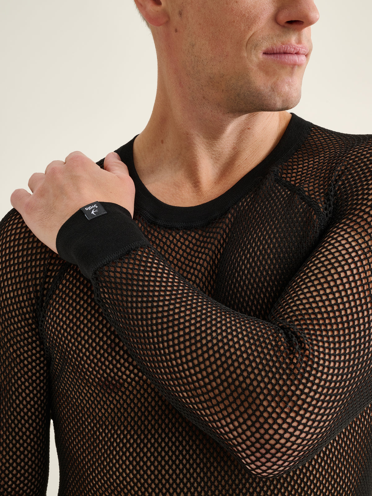 Men's Original Airbase 120 mesh shirt, black, close-up