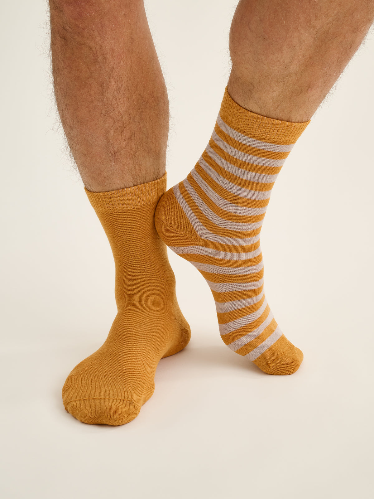 Raita-Merinosocken, Beige-Ocker