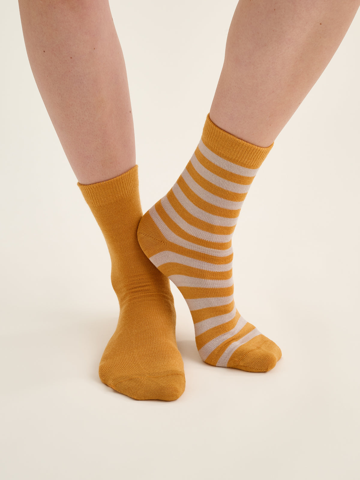 Raita-Merinosocken, Beige-Ocker
