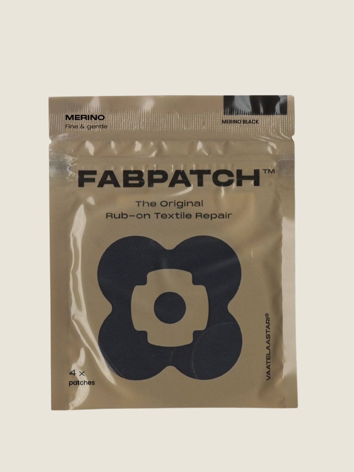 Vaatelaastari® Merino -korjauspaikat, musta