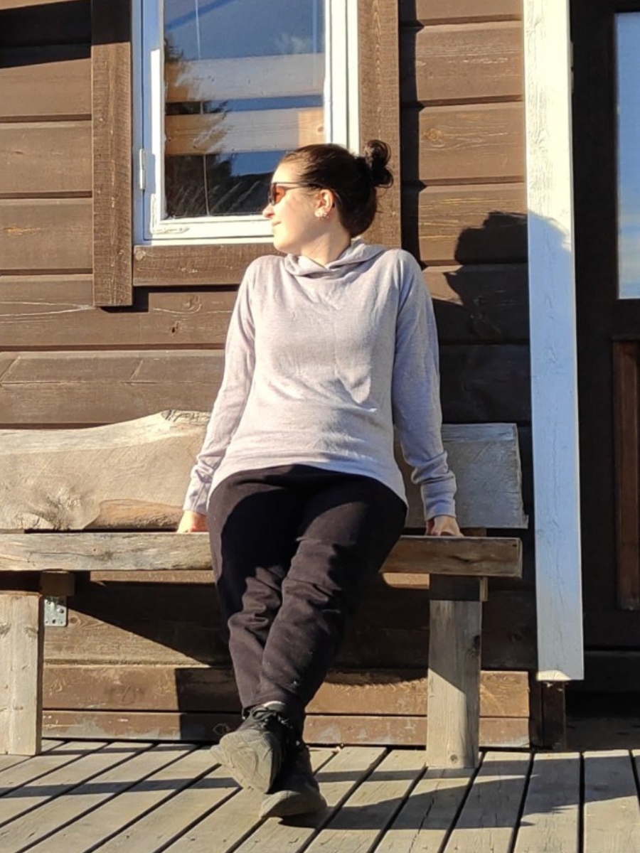 Svala Merino Design naisten huppari, Pääsky, harmaa-harmaa